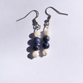 Nebula Drop Earrings - Sodalite & Mother of Pearl (Stainless Steel)