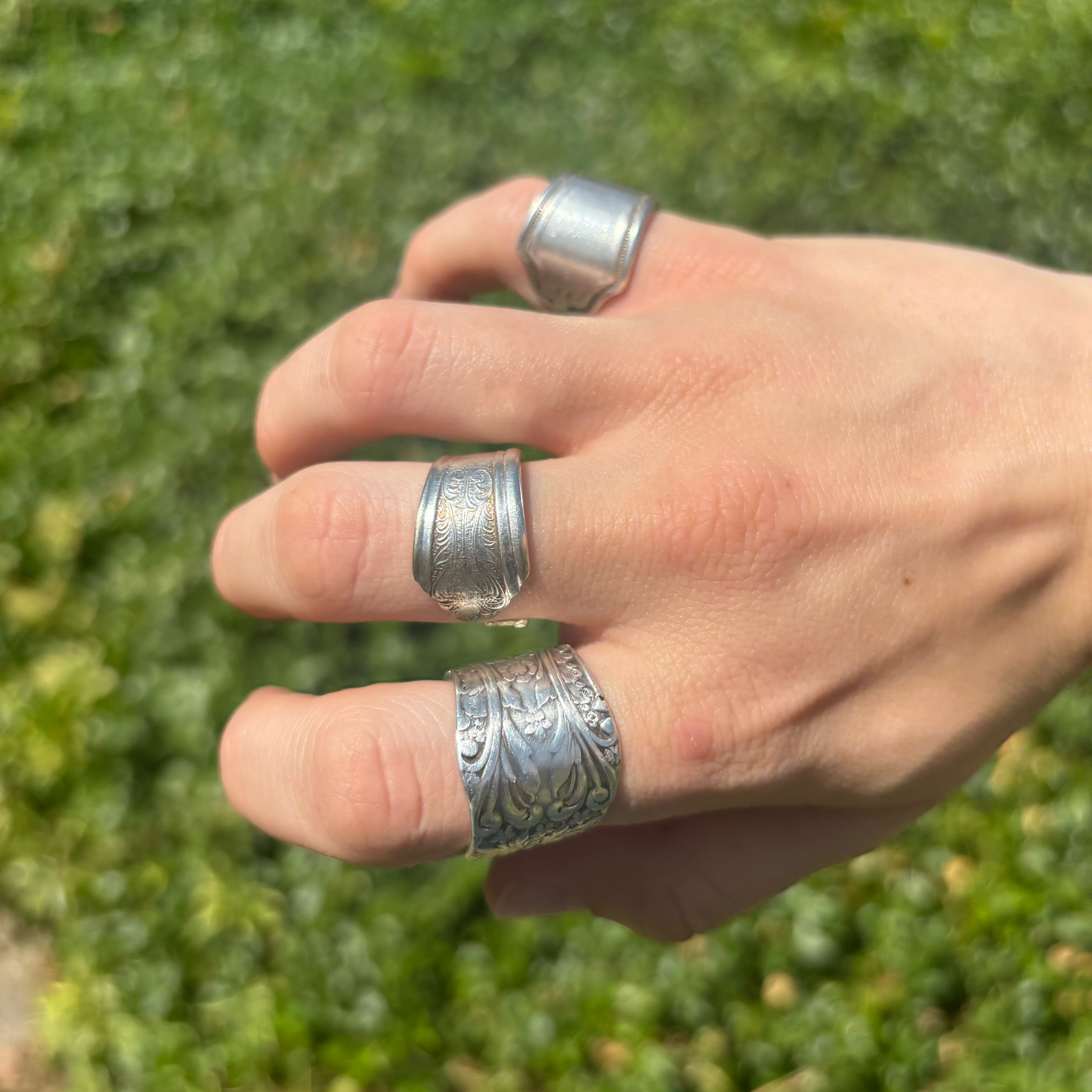 Spoon Rings - (Stainless Steel or Silver Plated)